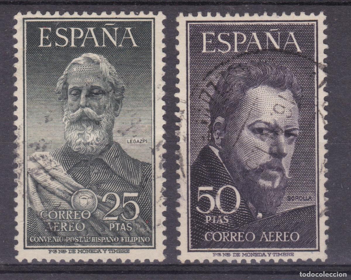 Sellos: SS7-LEGAZPI / SOROLLA Edifil 1124/25 . Usados LUJO