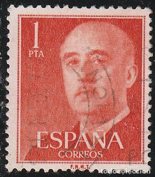 Sellos: Espa&ntilde;a 1955 Edifil 1153 Sello &ordm; General Francisco Franco Bahamonde (1892-1975) Michel 1050a Yv. 864