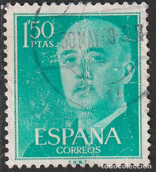 Sellos: Espa&ntilde;a 1955 Edifil 1155 Sello &ordm; General Francisco Franco Bahamonde (1892-1975) Michel 1080 Yvert 864