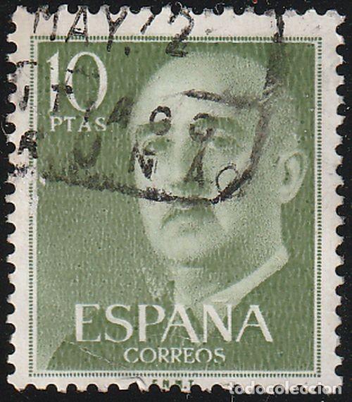 Sellos: Espa&ntilde;a 1955 Edifil 1163 Sello &ordm; General Francisco Franco Bahamonde (1892-1975) Michel 1055 Yvert 869