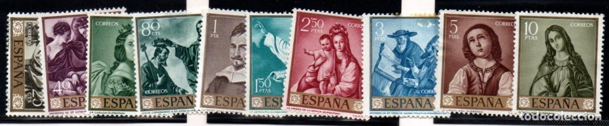 Sellos: SERIE SELLOS ESPA&Ntilde;A A&Ntilde;O 1962 ZURBARAN USADOS EDIFIL N&ordm; 1418-27 COMPLETA