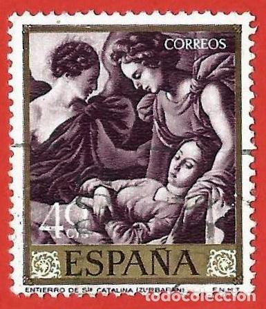 Sellos: Espa&ntilde;a. Spain. 1962. Edifil # 1419. Francisco de Zurbaran. Entierro de Sta. Catalina