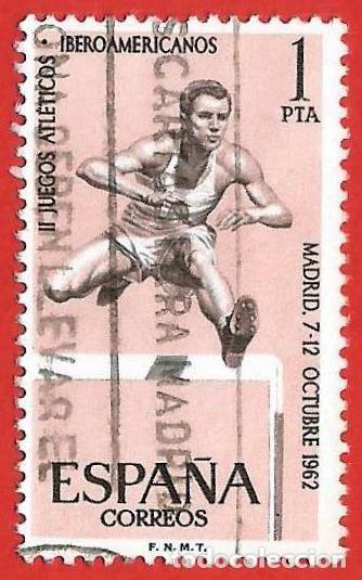 Sellos: Espa&ntilde;a. Spain. 1962. Edifil # 1452. Deportes. Carrera de vallas