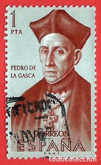 Sellos: Espa&ntilde;a. Spain. 1962. Edifil # 1457. Forjadores de America. Pedro de la Gasca