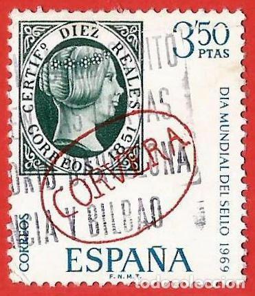 Sellos: Espa&ntilde;a. Spain. 1969. Edifil # 1923. Dia Mundial del Sello