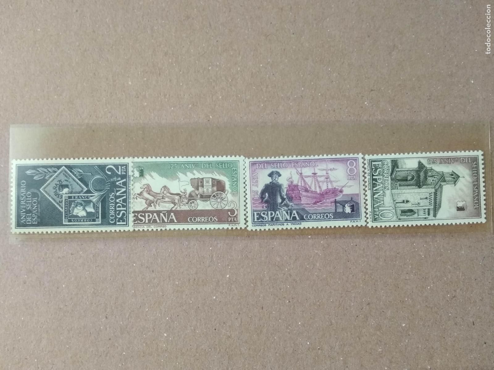 Sellos: LOTE DE 4 SELLOS NUEVOS GOMA ORIGINAL SIN CHARNELA ESPA&Ntilde;A EDIFIL 2232 / 2235 A&Ntilde;O 1975