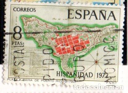 Sellos: SELLO DE ESPA&Ntilde;A A&Ntilde;O 1972 USADO HISPANIDAD N&ordm; 2110 SUELTO