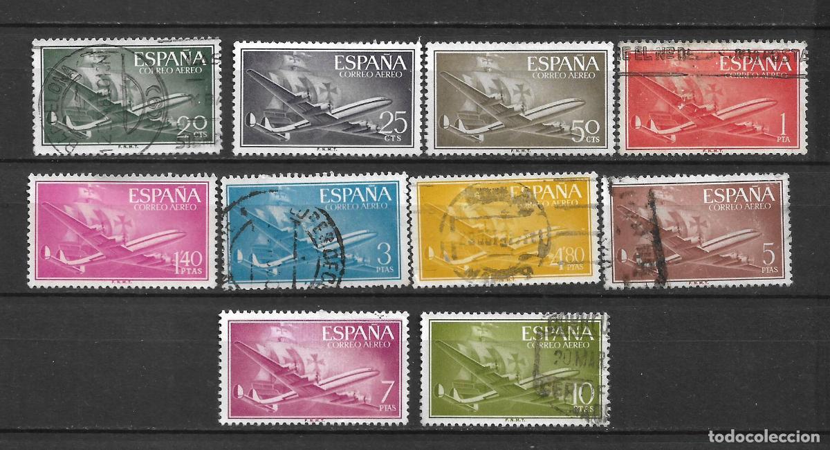 Sellos: espa&ntilde;a 1955 lote 10 sellos usados - 7/22