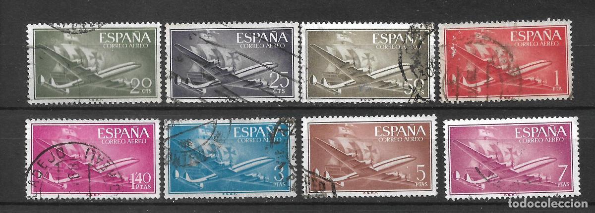 Sellos: espa&ntilde;a 1955 lote 8 sellos usados - 7/22