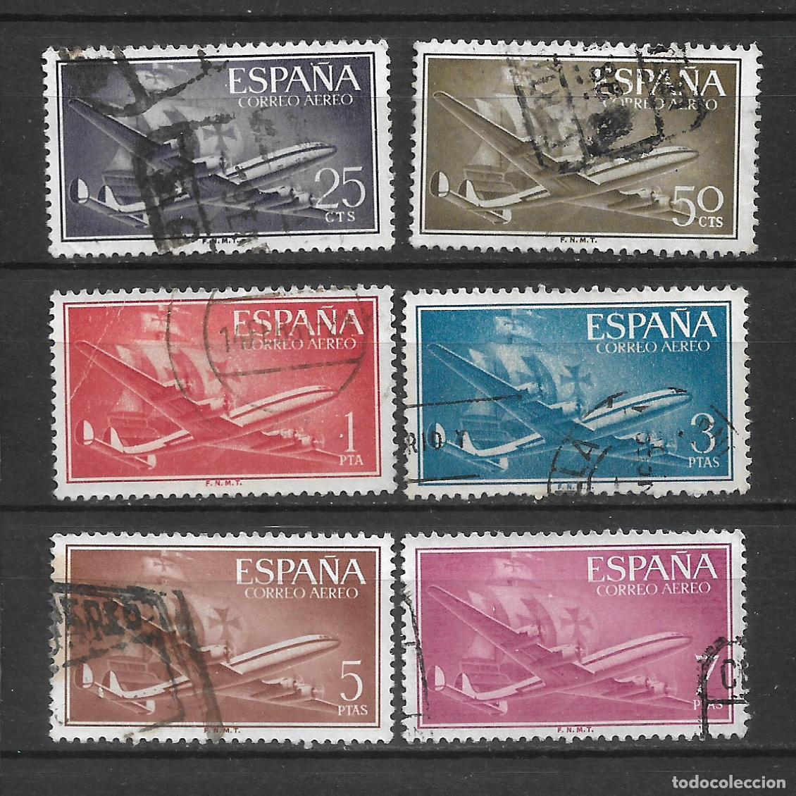 Sellos: espa&ntilde;a 1955 lote 6 sellos usados - 7/22