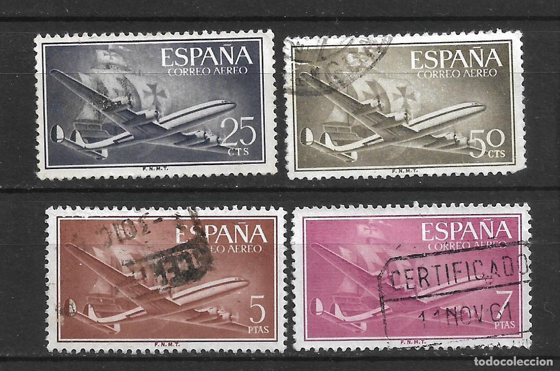 Sellos: espa&ntilde;a 1955 lote 4 sellos usados - 7/22