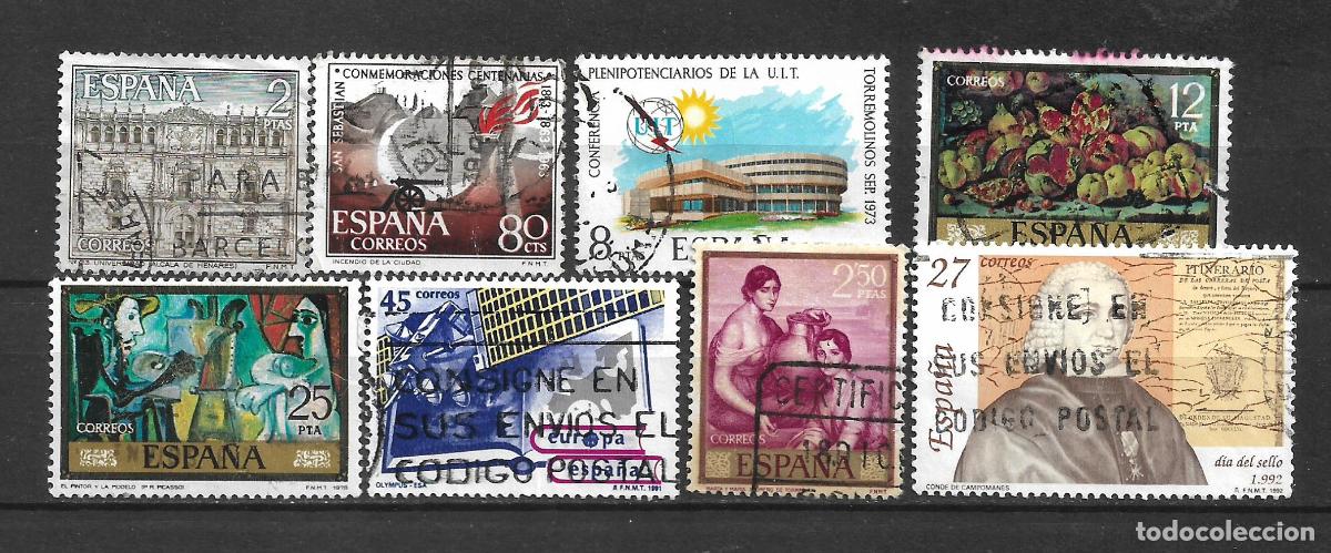 Sellos: espa&ntilde;a lote 8 sellos usados - 1/5