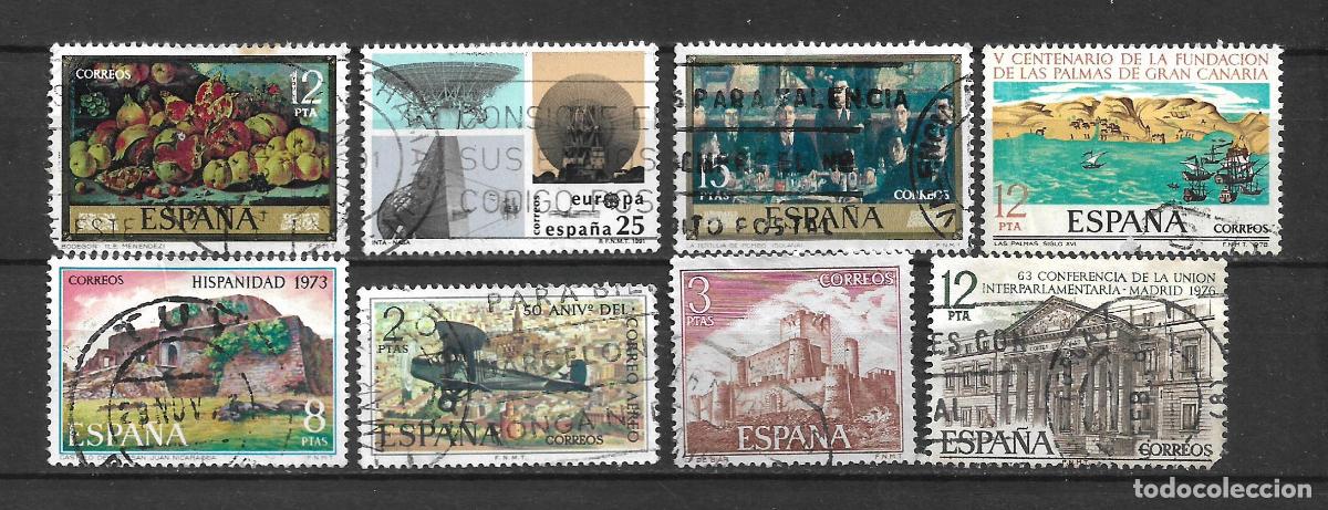 Sellos: espa&ntilde;a lote 8 sellos usados - 1/5