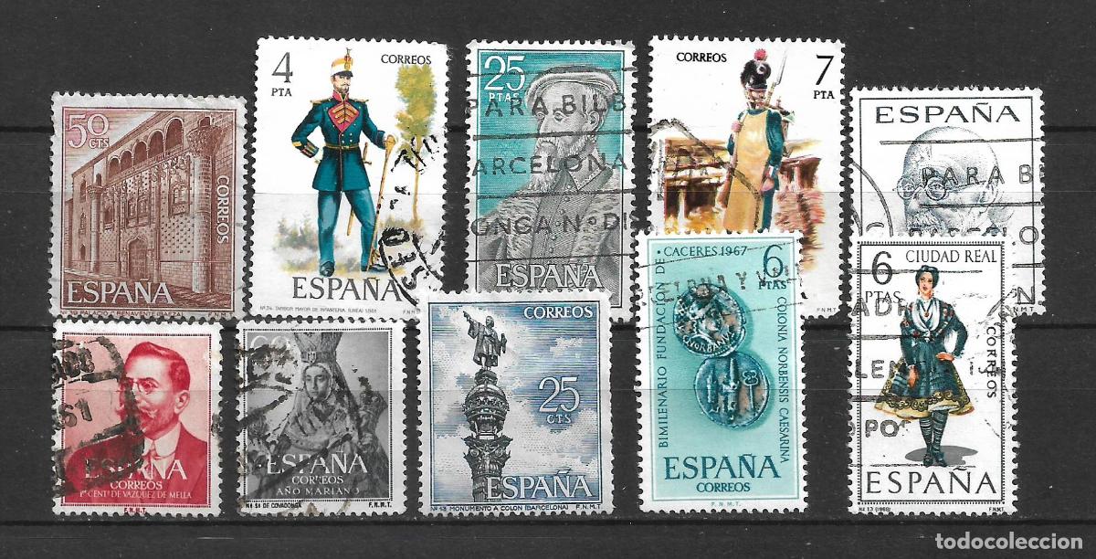 Sellos: espa&ntilde;a lote 10 sellos usados - 1/7