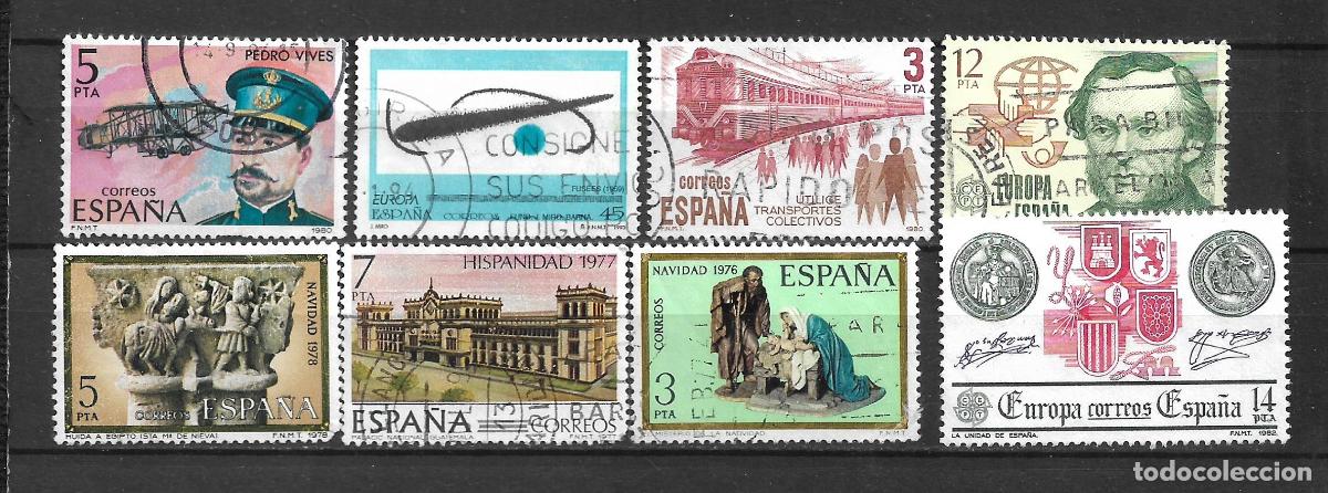 Sellos: espa&ntilde;a lote 8 sellos usados - 1/6