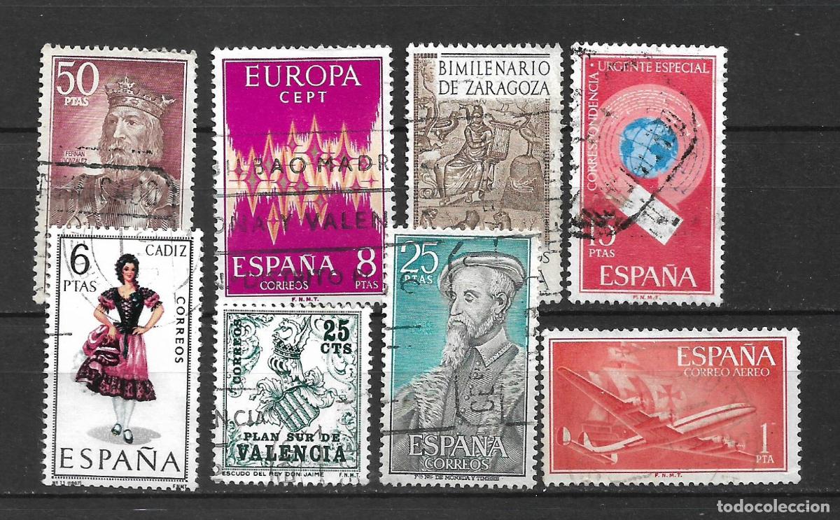 Sellos: espa&ntilde;a lote 8 sellos usados - 1/7