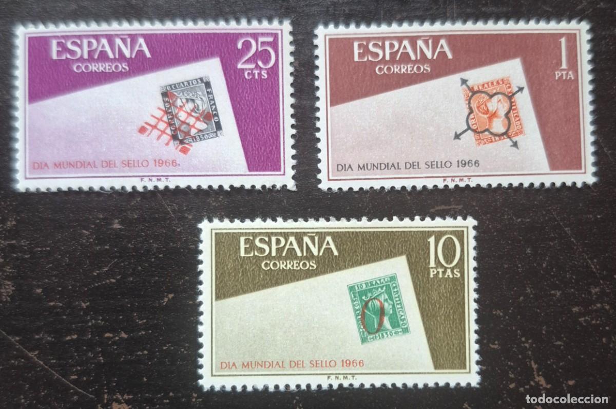 Sellos: A&ntilde;o 1966 - Edifil N 1723/1725** - Dia del sello - Nuevo sin fijasello - Se env&iacute;a el de la imagen