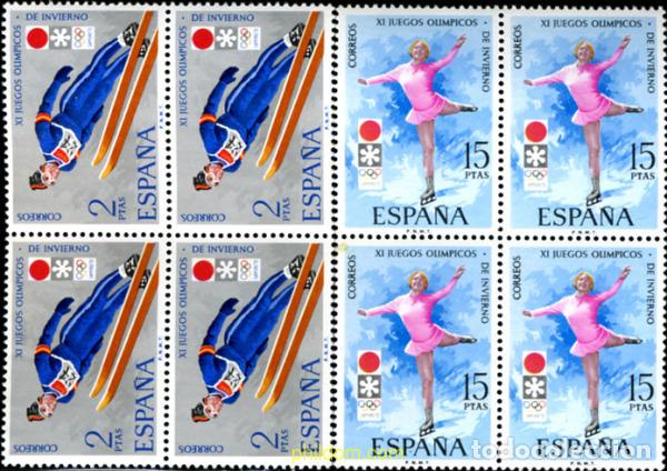 Sellos: 234330 MNH ESPA&Ntilde;A 1972 11 JUEGOS OLIMPICOS DE INVIERNO SAPPORO 1972