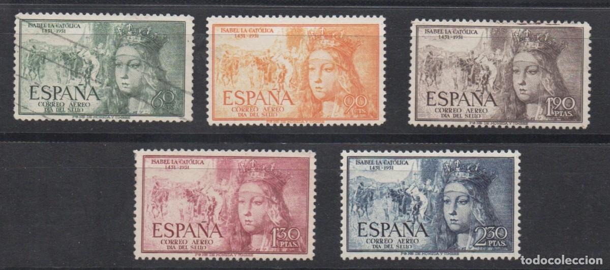 Sellos: EDIFIL 1097&ordm; / 1101 &ordm; ISABEL LA CATOLICA AEREA MATASELLADOS