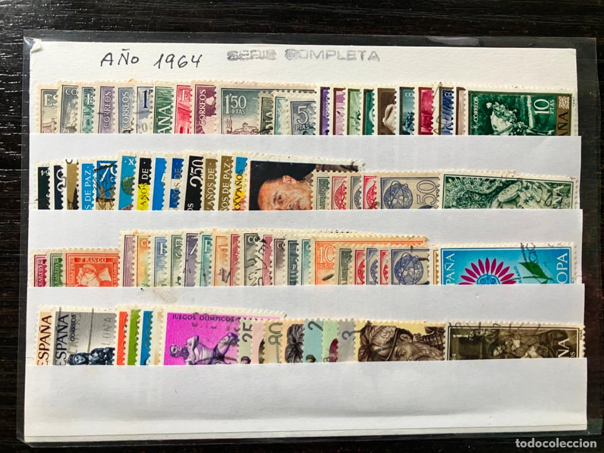 Sellos: Sellos Espa&ntilde;a - A&ntilde;o 1964 - Completo sellos usados con matasello de primera calidad