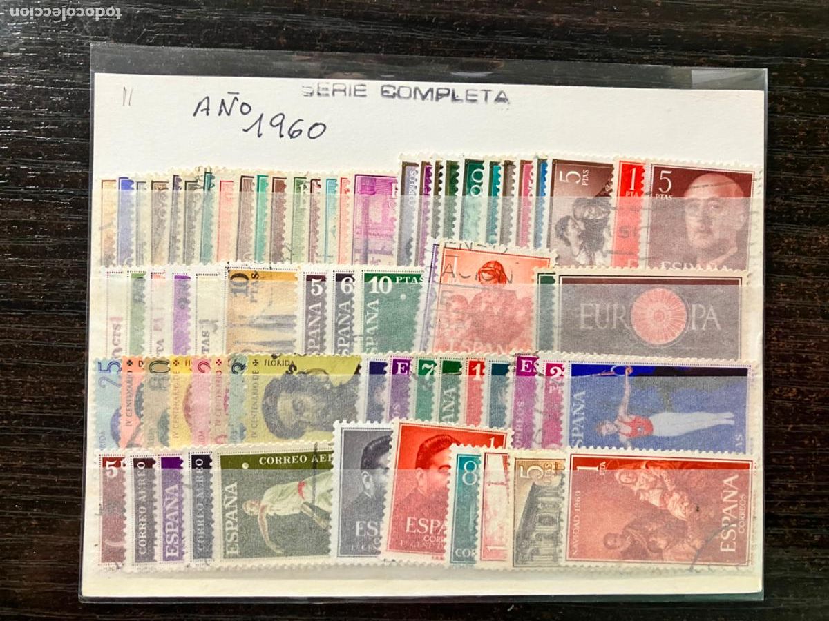 Sellos: Sellos Espa&ntilde;a - A&ntilde;o 1960 - Completo sellos usados con matasello de primera calidad