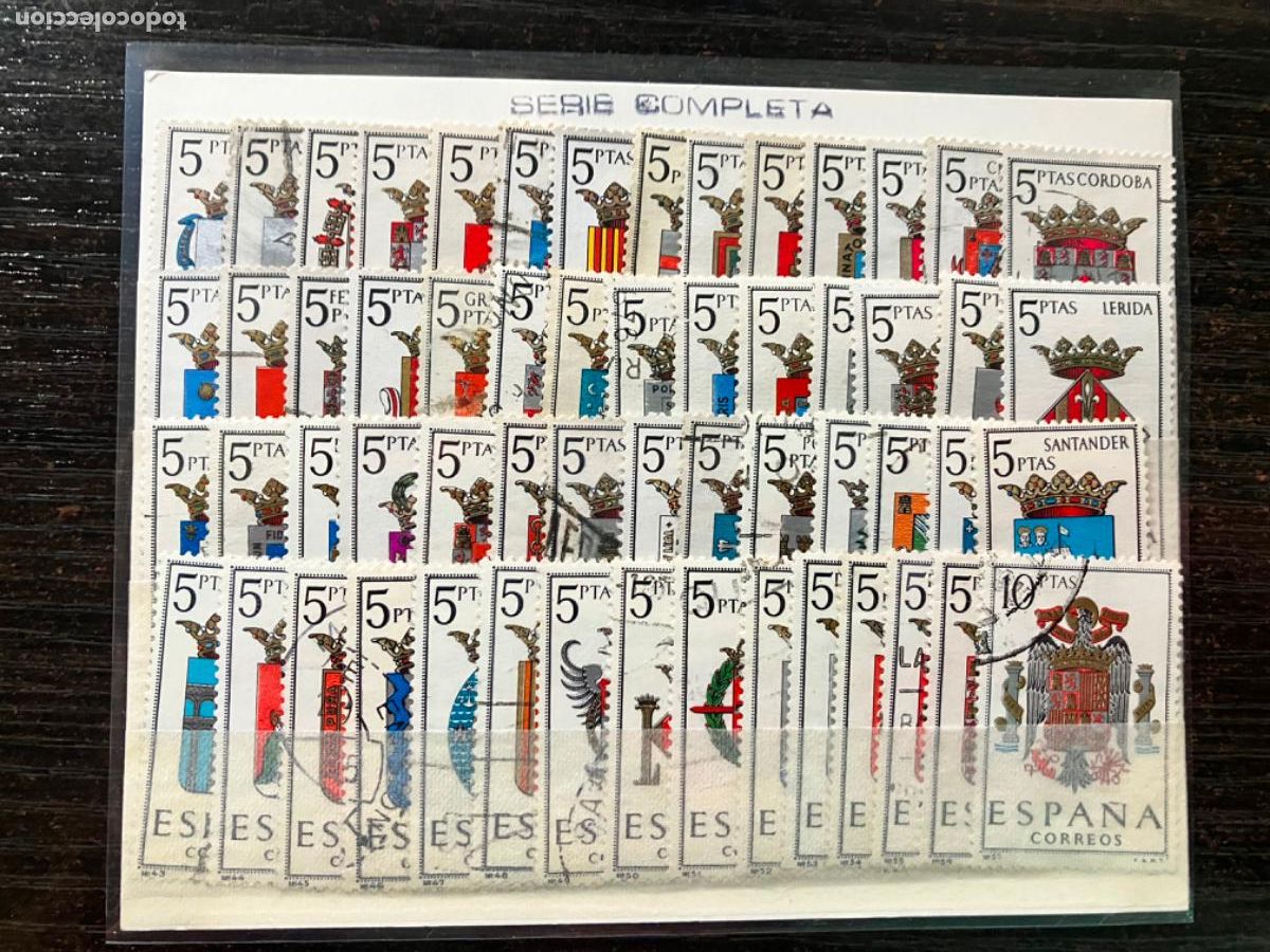 Sellos: Sellos Espa&ntilde;a - Escudos - Completo sellos usados con matasello de primera calidad - 57 valores