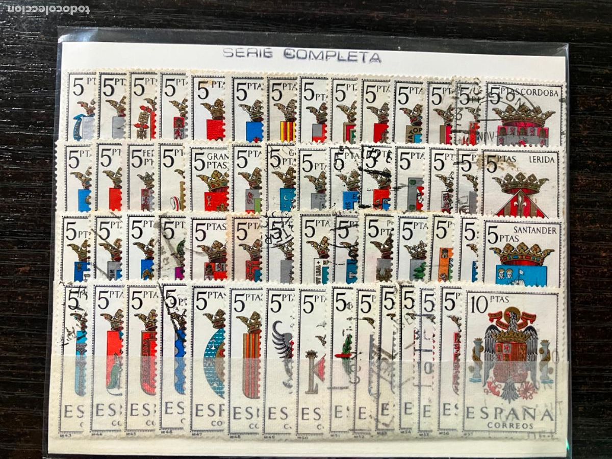 Sellos: Sellos Espa&ntilde;a - Escudos - Completo sellos usados con matasello de primera calidad - 57 valores