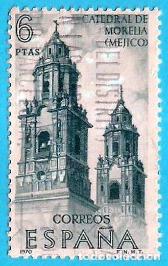 Sellos: Espa&ntilde;a. 1970. Edifil # 2000. Forjadores de America. Mexico. Catedral de Morella