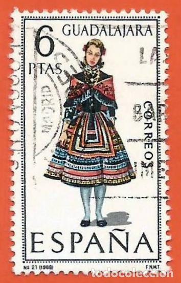Sellos: Espa&ntilde;a. Spain. 1968. Edifil # 1847. Traje regional. Guadalajara