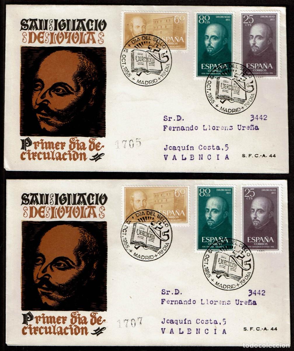 Sellos: SPD ESPA&Ntilde;A 1955 - SAN IGNACIO DE LOYOLA (EDIFIL SERIE COMPLETA)