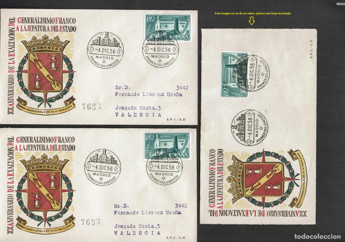 Sellos: SPD ESPA&Ntilde;A 1956 - XX ANIV. EXALTACION FRANCO A JEFATURA DEL ESTADO