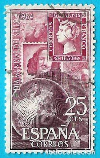 Sellos: Espa&ntilde;a. Spain. 1964. Edifil # 1595. Dia Mundial del Sello