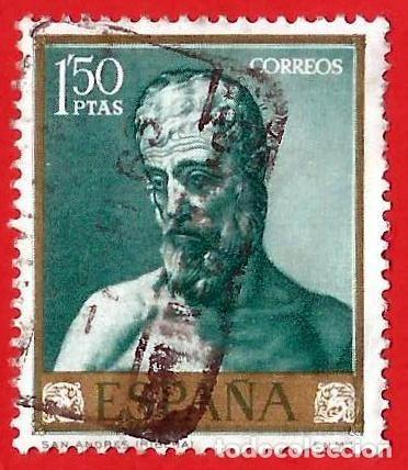 Sellos: Espa&ntilde;a. Spain. 1963. Edifil # 1503. Jose de Ribera &rdquo;Espa&ntilde;oleto&rdquo;. San Andres