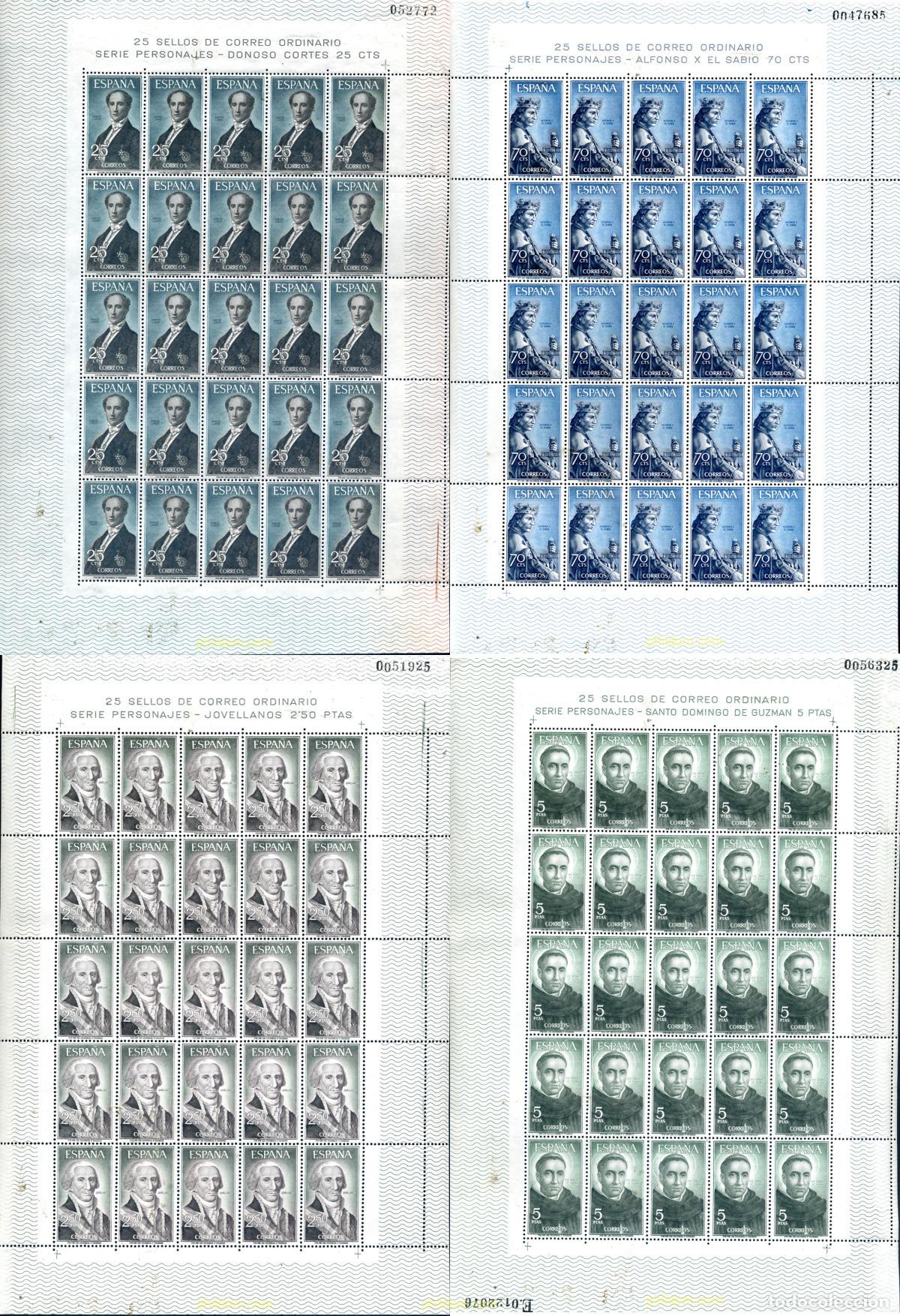 Sellos: 249409 MNH ESPA&Ntilde;A 1965 PERSONAJES ESPA&Ntilde;OLES