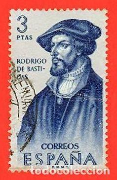 Sellos: Espa&ntilde;a. Spain. 1961. Edifil # 1380. Conquistadores de Nueva Granada. Rodrigo de Bastidas