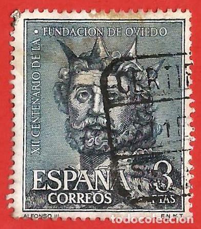 Sellos: Espa&ntilde;a. Spain. 1961. Edifil # 1398. Fundacion de Oviedo. Alfonso III