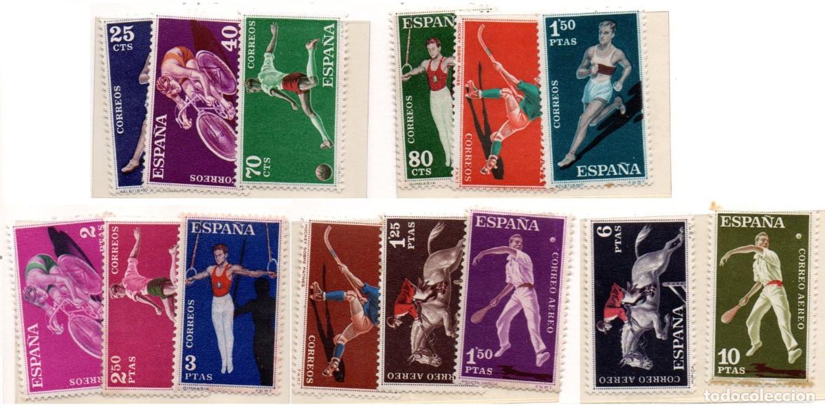 Sellos: SERIE SELLOS ESPA&Ntilde;A A&Ntilde;O 1960 DEPORTES USADOS EDIFIL N&ordm; 1306-19 COMPLETA