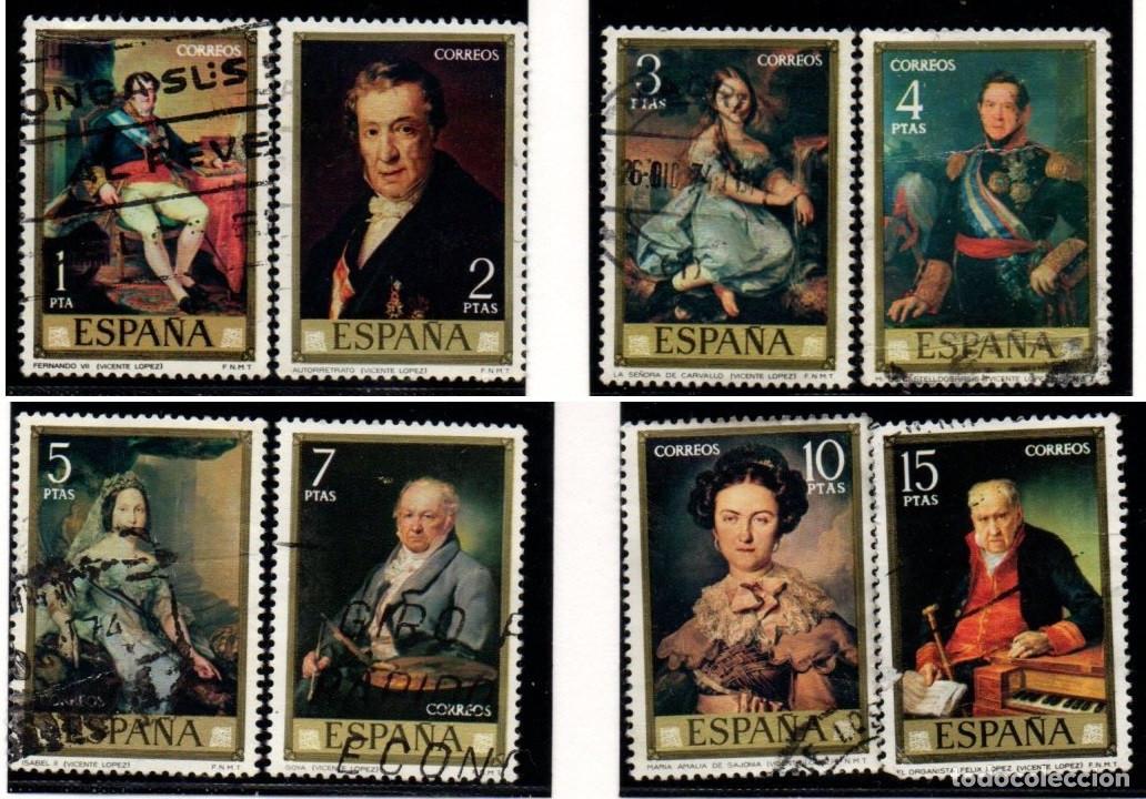 Sellos: SERIE SELLOS ESPA&Ntilde;A A&Ntilde;O 1973VICENTE LOPEZ USADOS EDIFIL N&ordm; 2146-53 COMPLETA