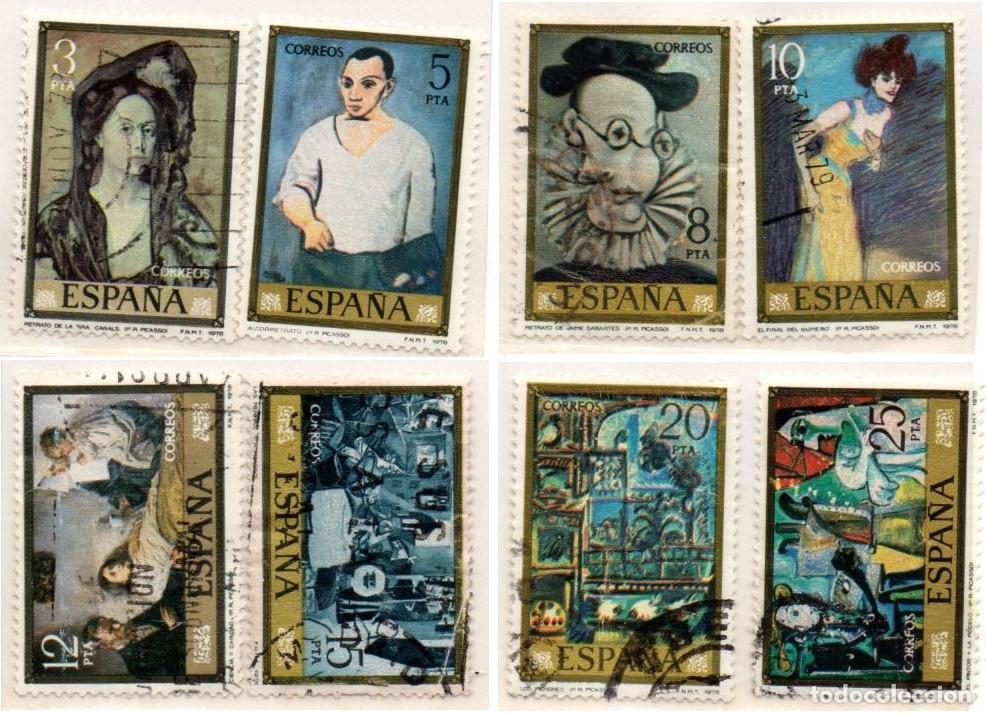 Sellos: SERIE SELLOS ESPA&Ntilde;A REY 1978 PICASSO USADOS EDIFIL N&ordm; 2481-88 COMPLETA
