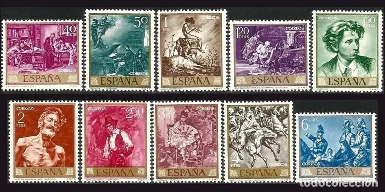 Sellos: 10v Espa&ntilde;a, 1968 | Pintor M. Fortuny | Ed: 1854/63, Yv: 1507/16, Mi: 1740/49, SG: 1512/21 MNH **