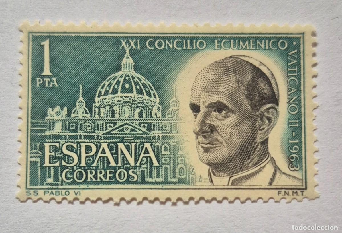 Sellos: A&ntilde;o 1963 - Edifil 1540** - Vaticano II - Pablo VI - Nuevo sin fijasello - Se env&iacute;a el de la imagen