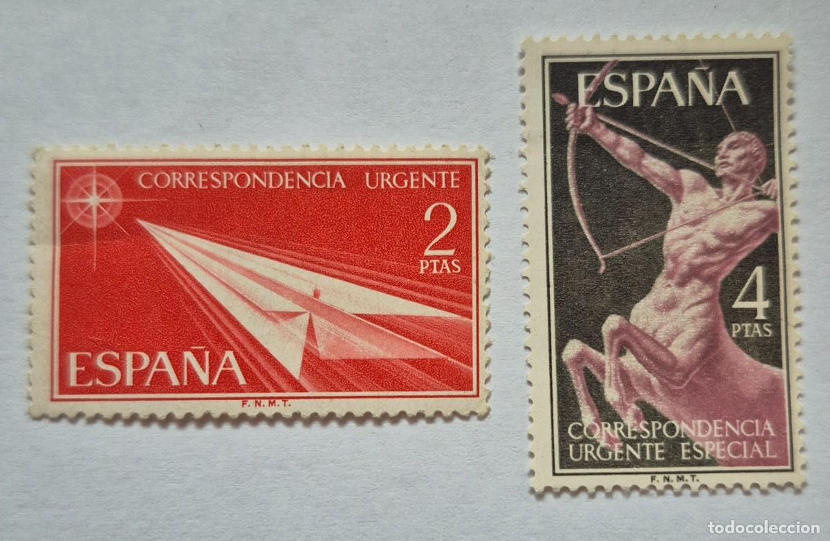 Sellos: A&ntilde;o 1956 - Edifil 1185/1186** - Alegor&iacute;as - Nuevo sin fijasello - Se env&iacute;a el de la imagen