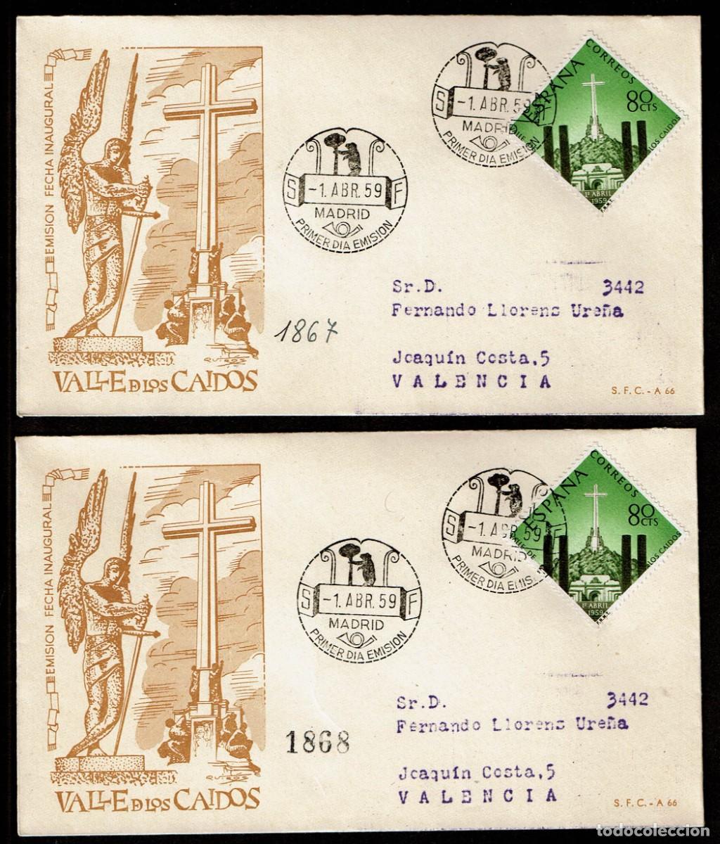 Sellos: SPD ESPA&Ntilde;A 1959 - VALLE DE LOS CA&Iacute;DOS - Foto 1