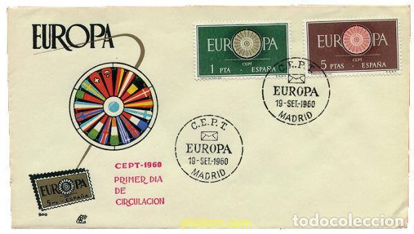 Sellos: 23483 MNH ESPA&Ntilde;A 1960 EUROPA CEPT. RUEDA CON 19 RADIOS