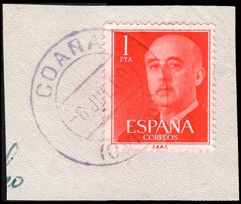 Sellos: Asturias - Edi o 1153 - Fragmento Mat &rdquo;Coa&ntilde;as 6/Jul./60&rdquo;
