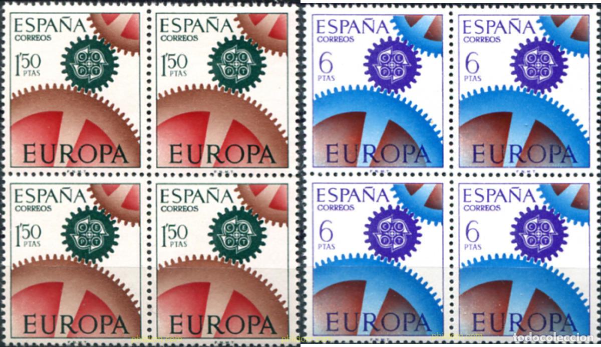 Sellos: 324028 MNH ESPA&Ntilde;A 1967 EUROPA CEPT. ENGRANAJES