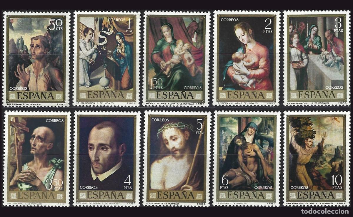 Sellos: 10v Espa&ntilde;a, 1970 | Luis de Morales | Ed: 1963/72, Yv: 1612/21, Mi: 1849/58, SG: 2021/30 MNH **