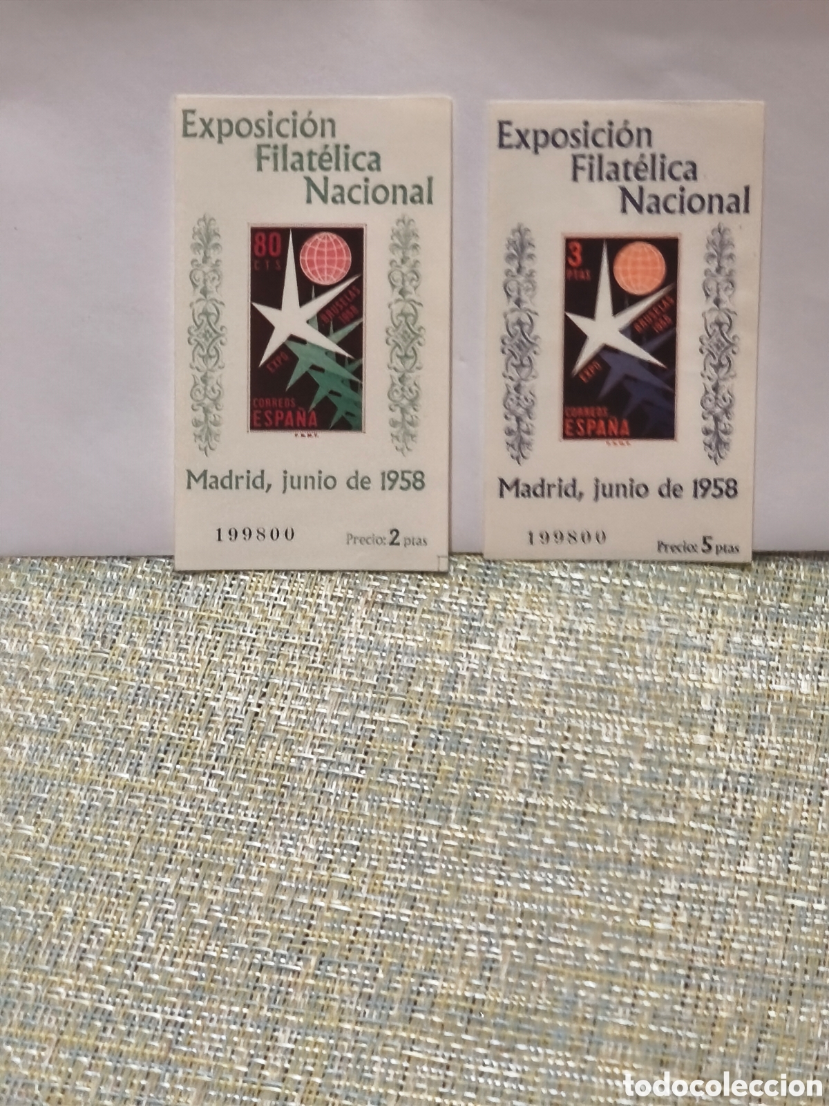 Sellos: Juego hojitas bruselas muy escasas ,nuevas con su goma original ** muy escasa ver imagenes