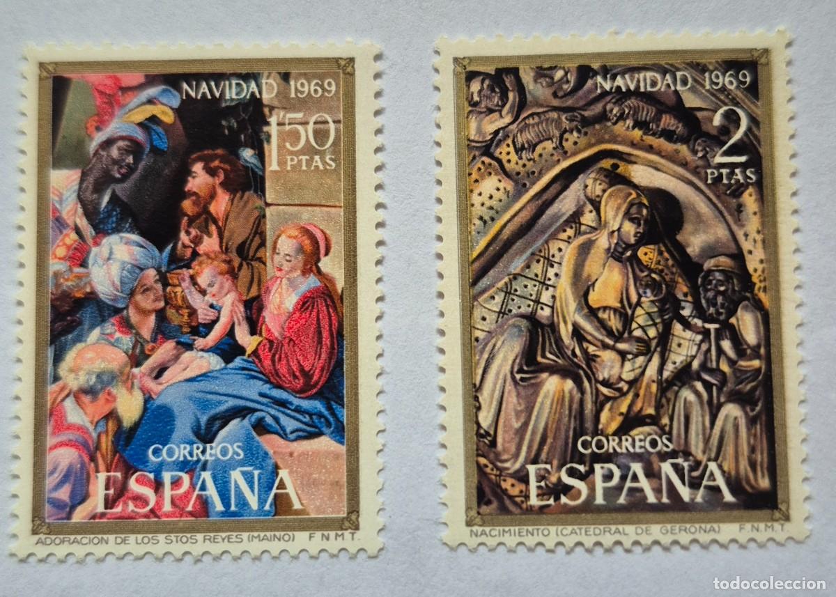 Sellos: A&ntilde;o 1969 - Edifil 1944/1945** - Navidad - Nuevo sin fijasello - Se env&iacute;a el de la imagen