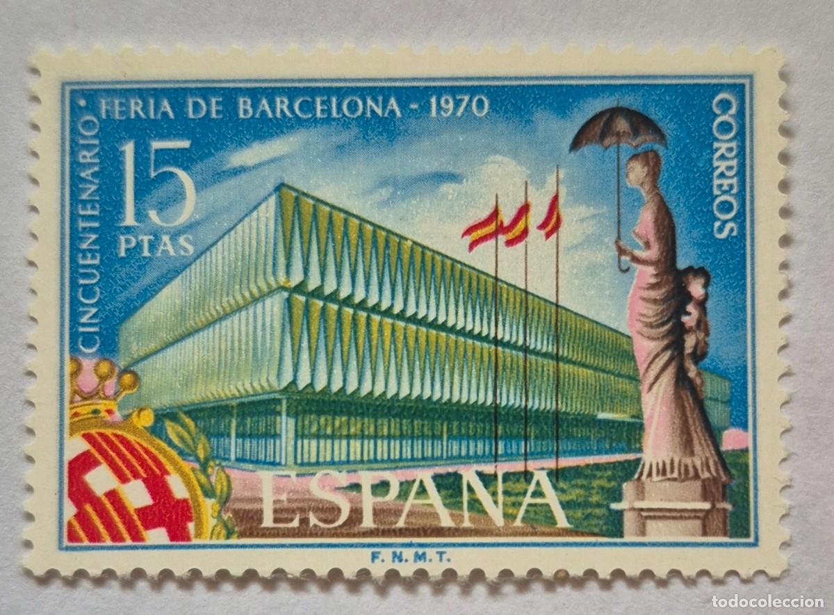 Sellos: A&ntilde;o 1970 - Edifil 1975** - 50 A&ntilde;os de la Feria de Bna-Nuevo sin fijasello - Se env&iacute;a el de la imagen